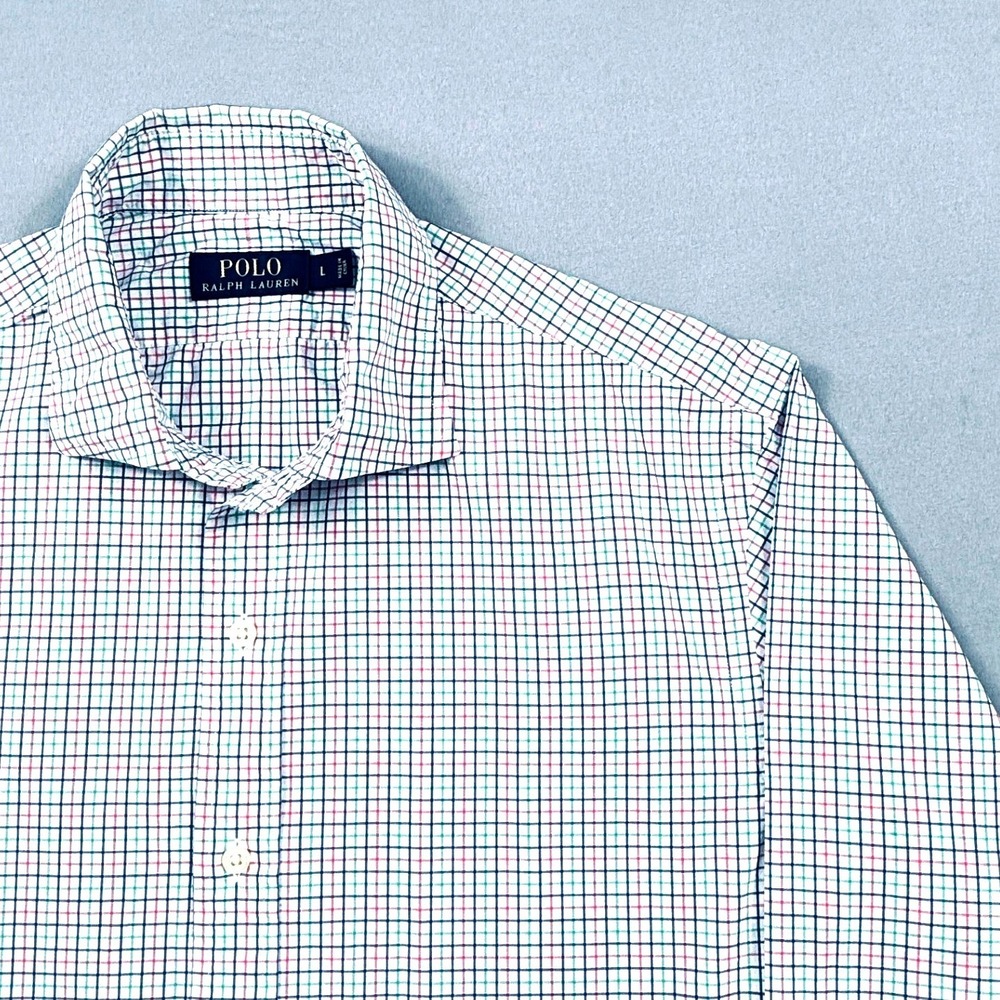 Polo Ralph Lauren Tattersall Check Button Down‎ Shirt Multi Color Mens Large